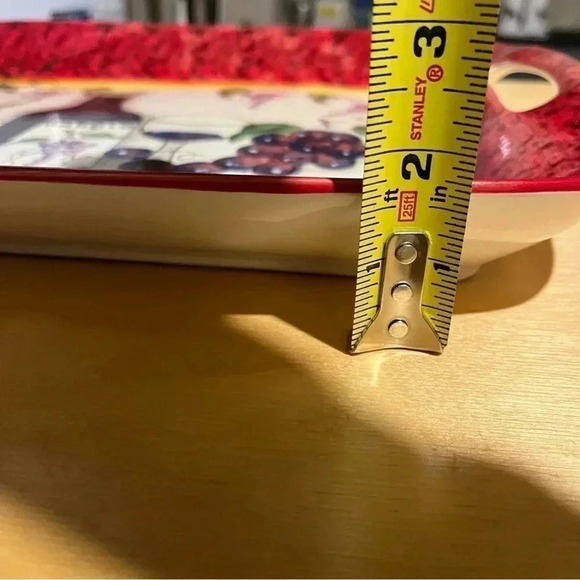 Mediterranea Le Ceramiche Rectangular Tray Wine Grapes Serving Party Charcuterie - Picture 8 of 10